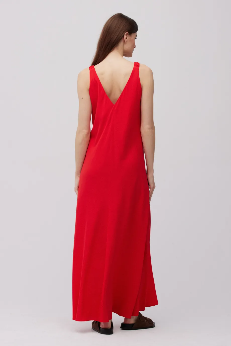 Rochie maxi roșie din mătase Rochie maxi roșie din mătase