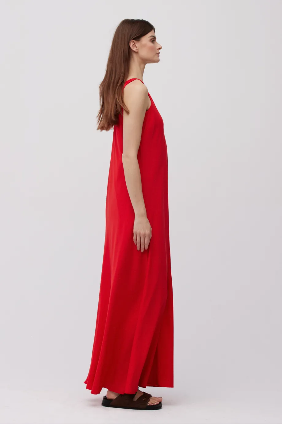 Rochie maxi roșie din mătase Rochie maxi roșie din mătase