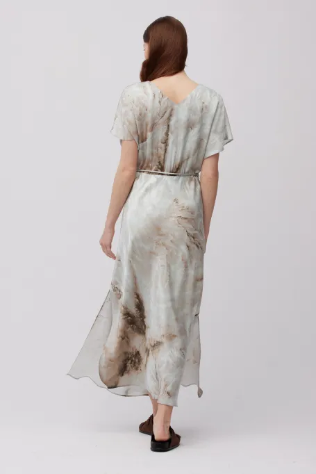 Rochie midi lejeră cu model