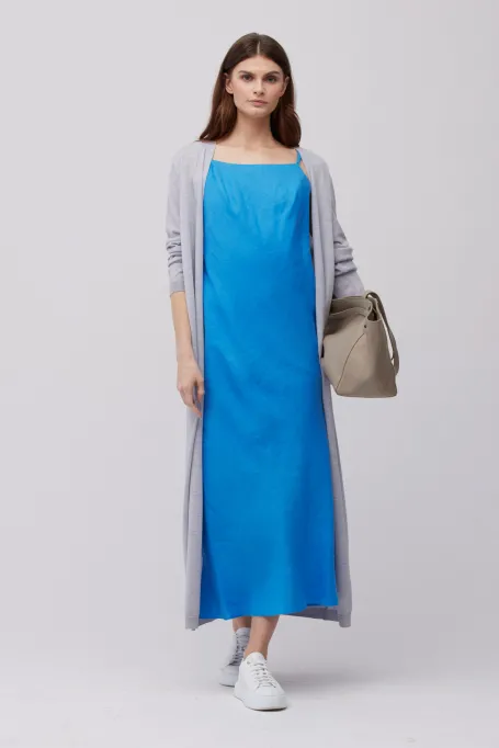 Rochie albastra din in