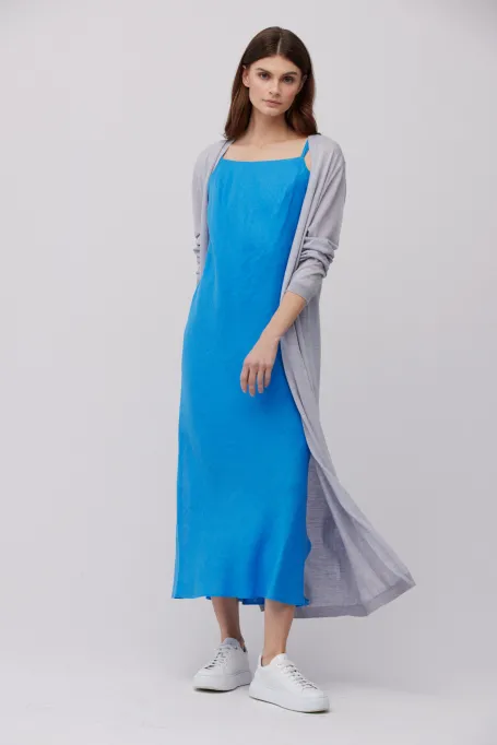 Rochie albastra din in Rochie albastra din in