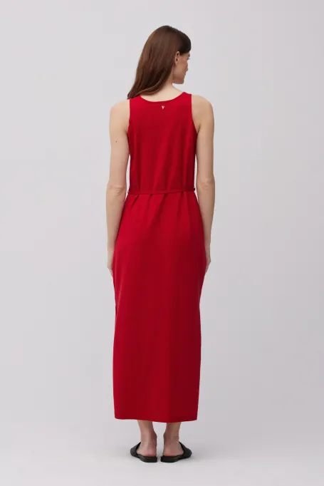 Rochie de mătase roșie