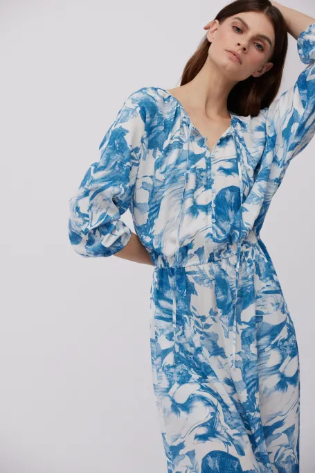 Rochie florală din mătase