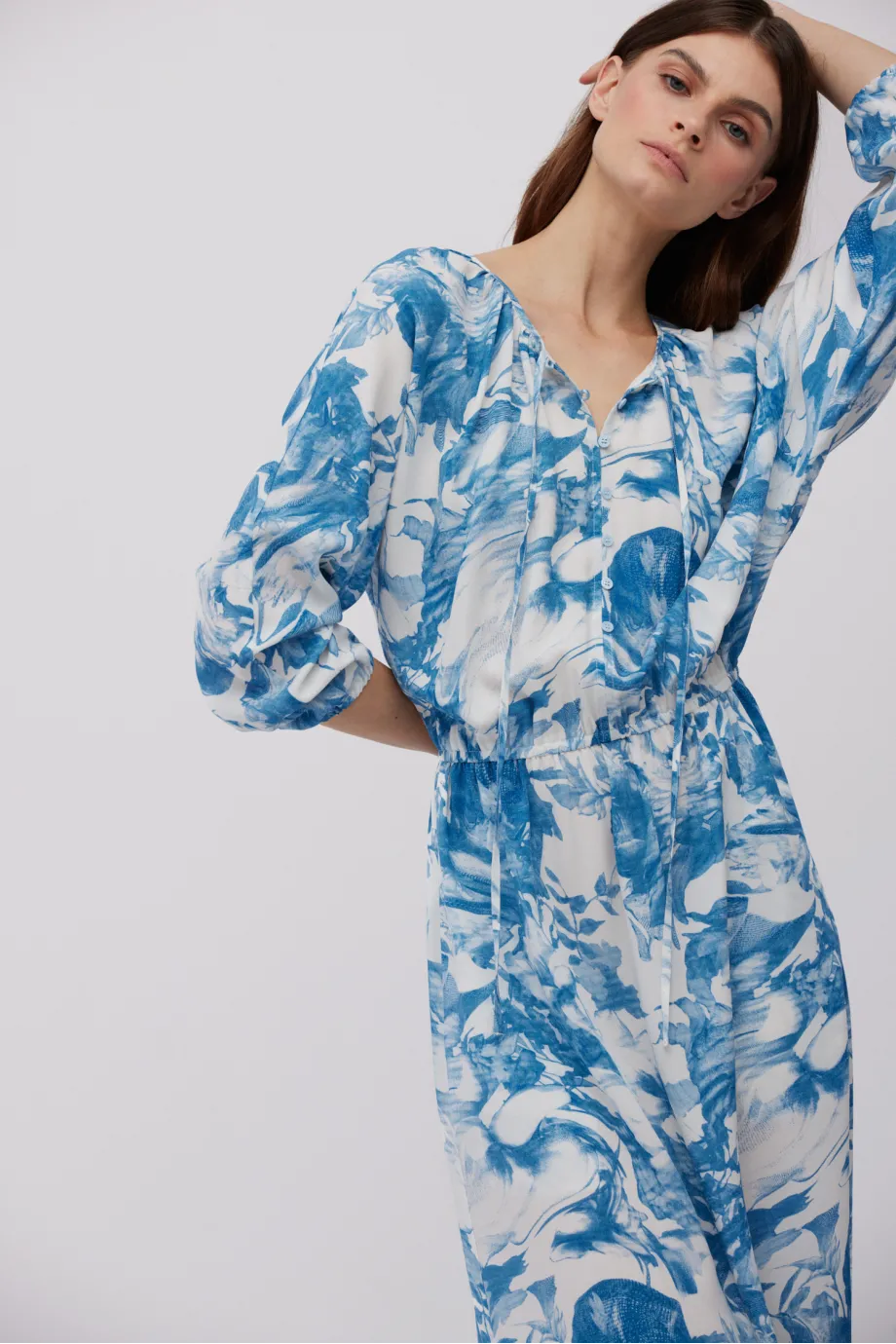 Rochie florală din mătase Rochie florală din mătase