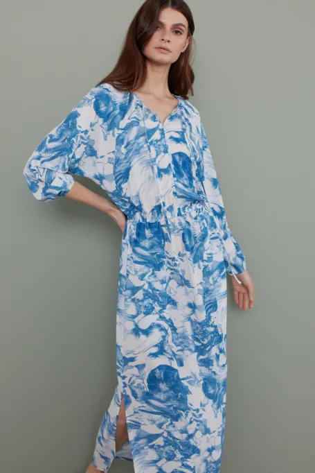 Rochie florală din mătase