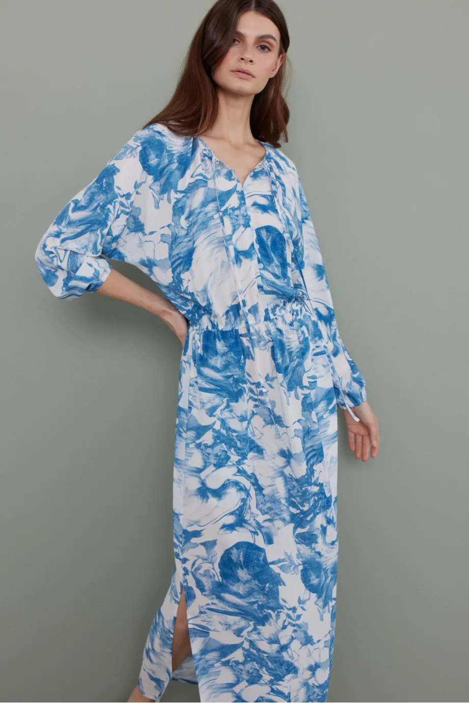 Rochie florală din mătase Rochie florală din mătase