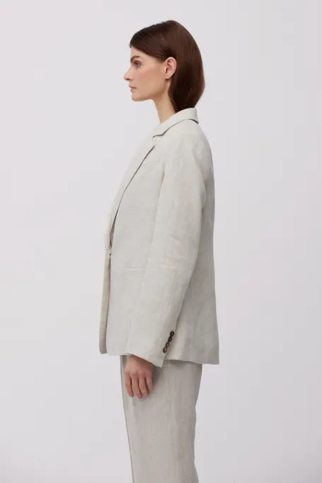 Sacou lejer de in bej pentru un costum