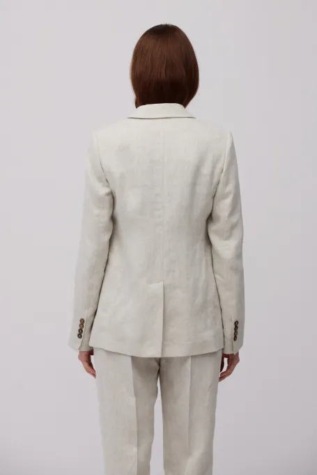 Sacou lejer de in bej pentru un costum