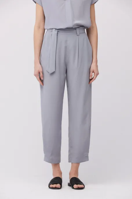 Luźne spodnie z jedwabiu