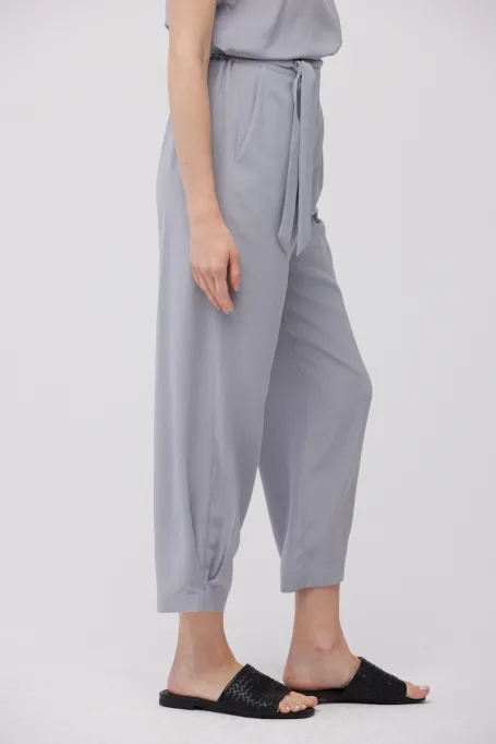 Luźne spodnie z jedwabiu