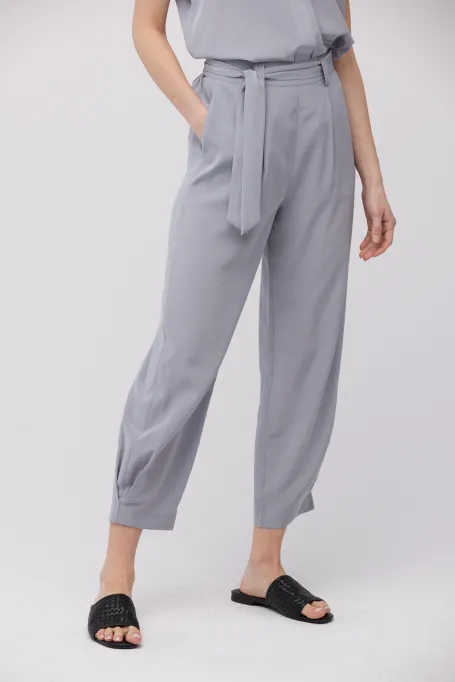 Luźne spodnie z jedwabiu