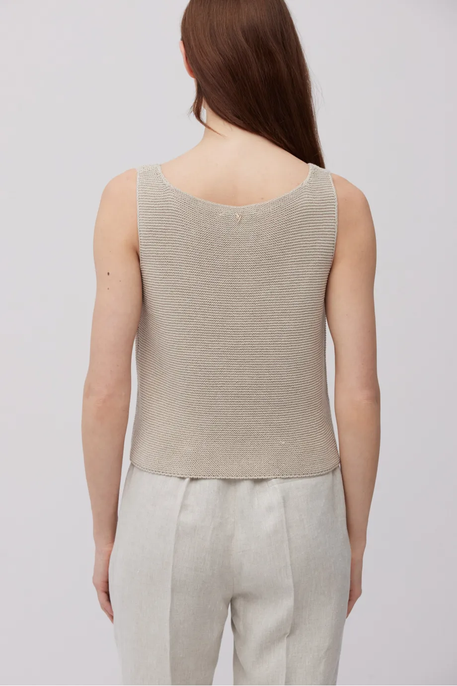 Bluză tricotată taupe cu in Bluză tricotată taupe cu in
