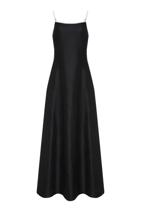 Rochie neagra din in