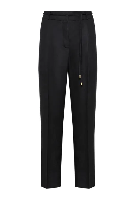Pantaloni negri din in Pantaloni negri din in