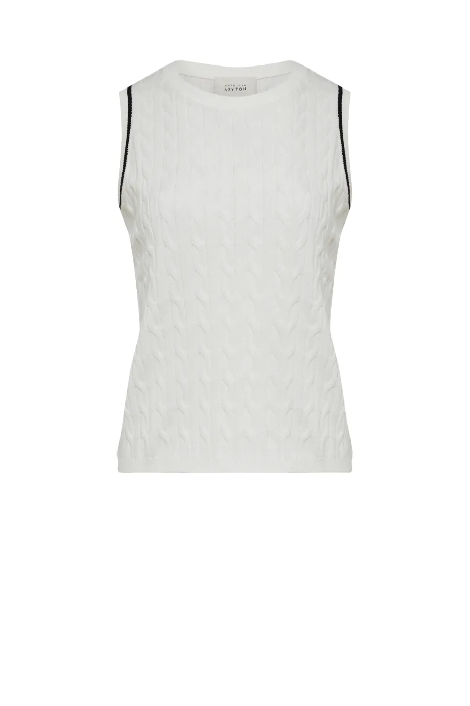 Top tricot cablu alb Top tricot cablu alb