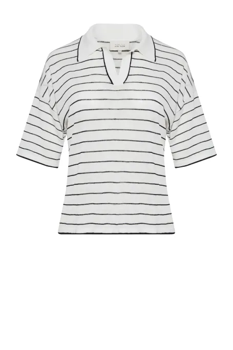 Tricou polo cu dungi