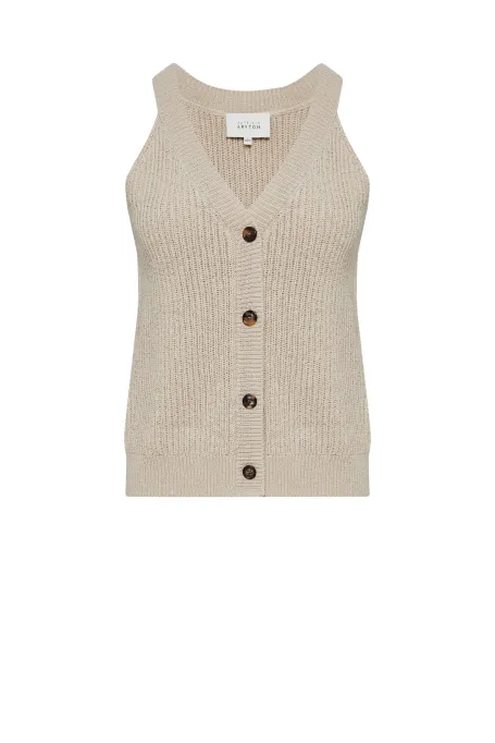 Maiou din mătase, de culoare bej