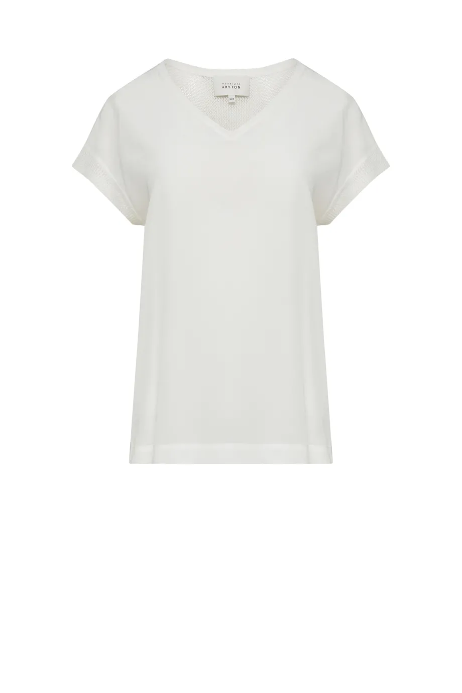 Bluza alba din matase tricotata Bluza alba din matase tricotata