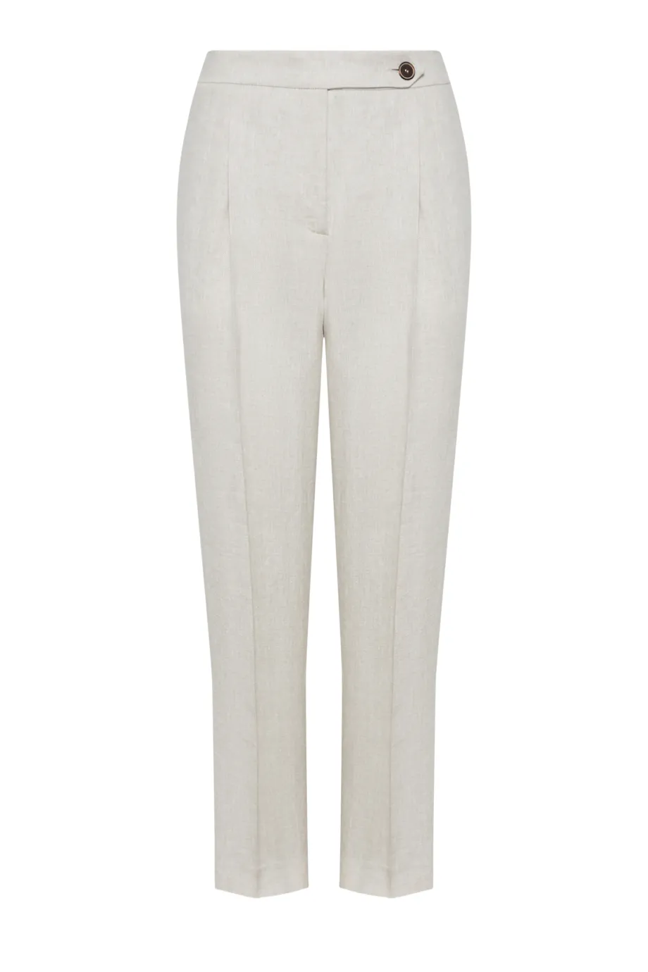Pantaloni de costum bej din in Pantaloni de costum bej din in