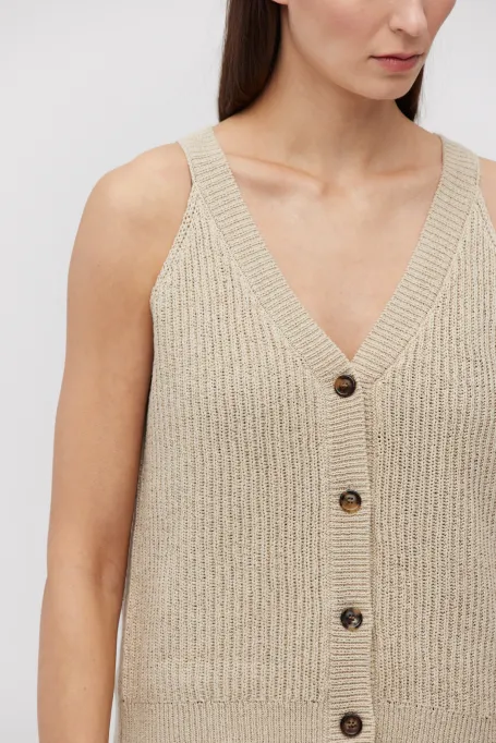 Maiou din mătase, de culoare bej