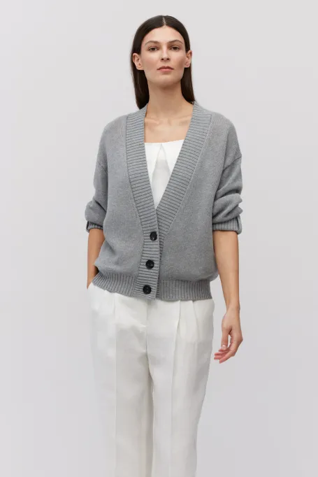 Cardigan gri din in