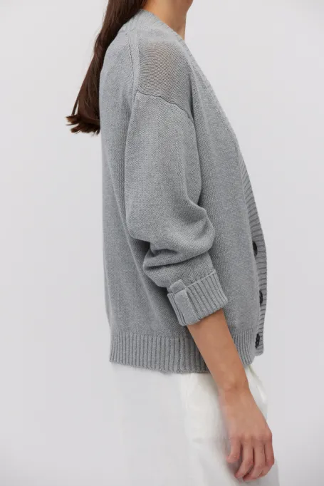 Cardigan gri din in Cardigan gri din in