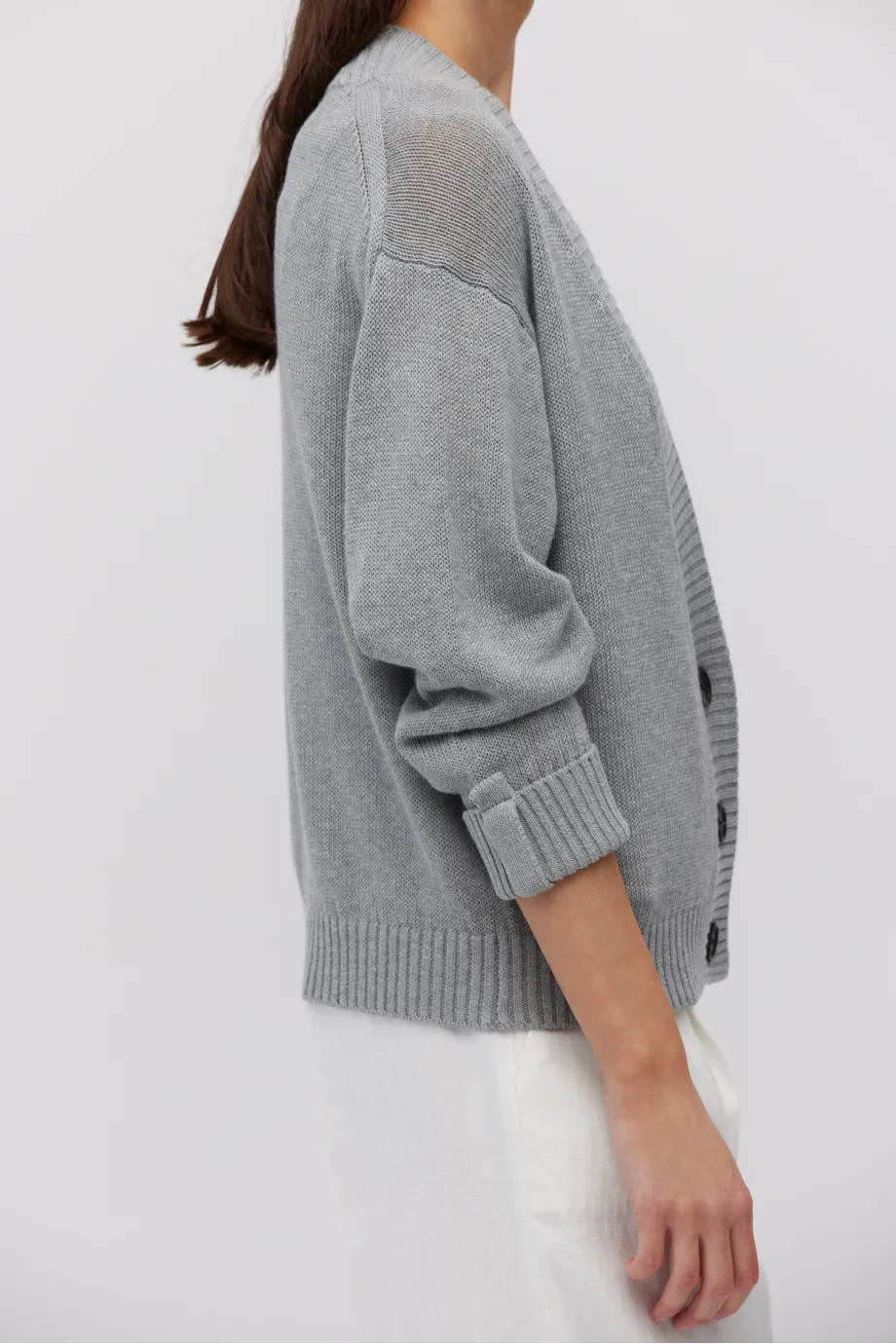 Cardigan gri din in Cardigan gri din in