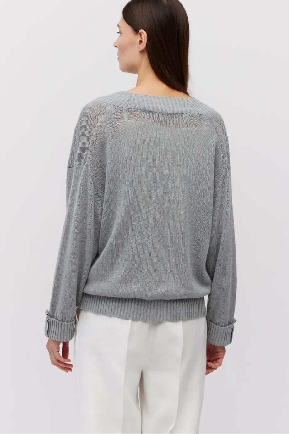 Cardigan gri din in Cardigan gri din in