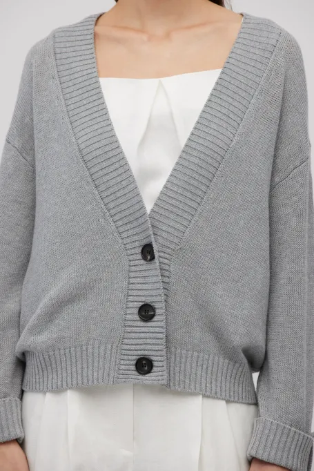 Cardigan gri din in Cardigan gri din in
