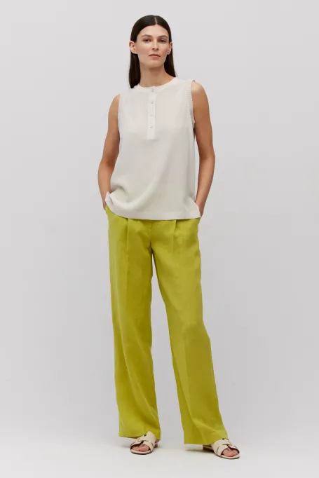 Bluză de mătase bej