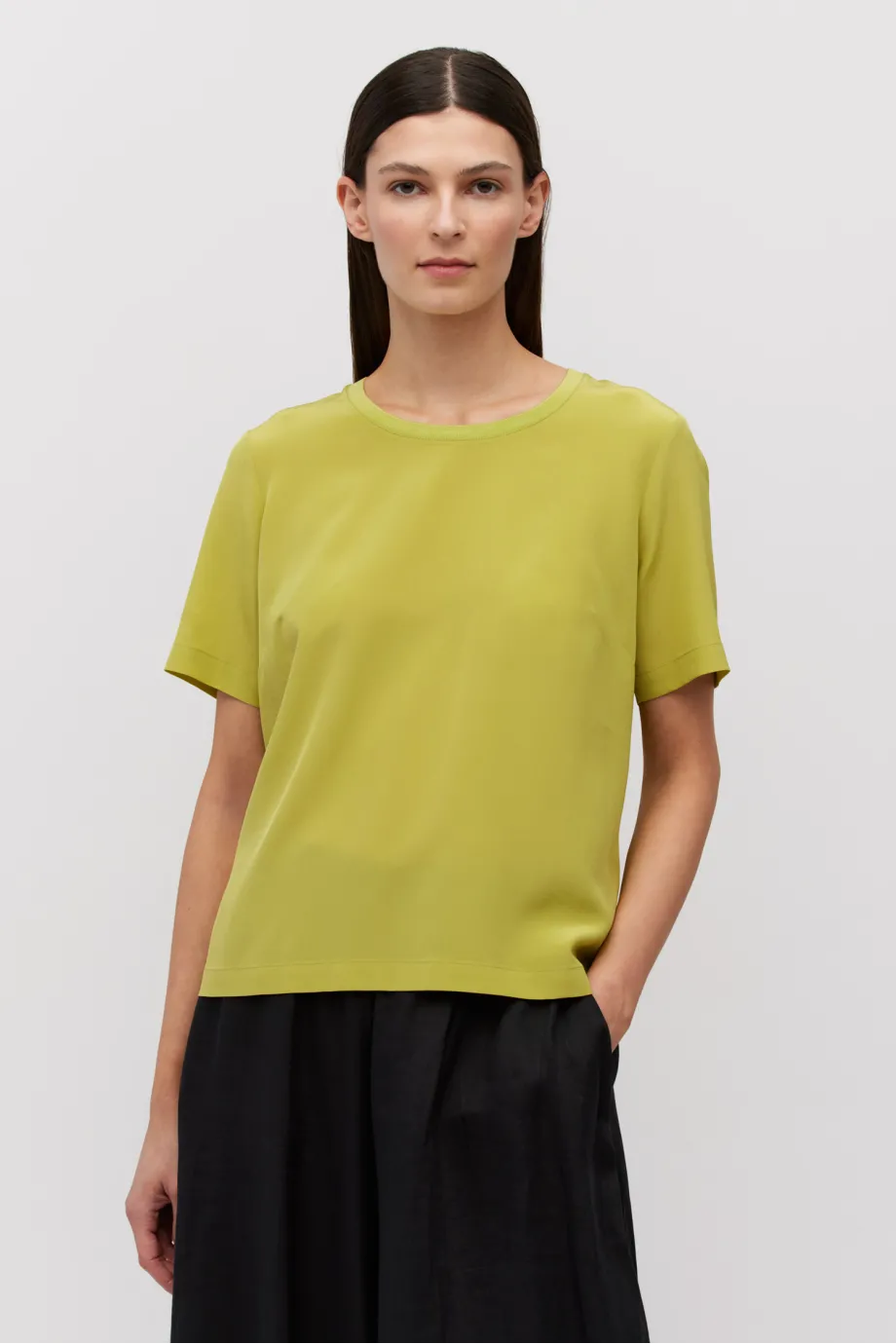 Bluză din mătase Brigitte Lime Bluză din mătase Brigitte Lime