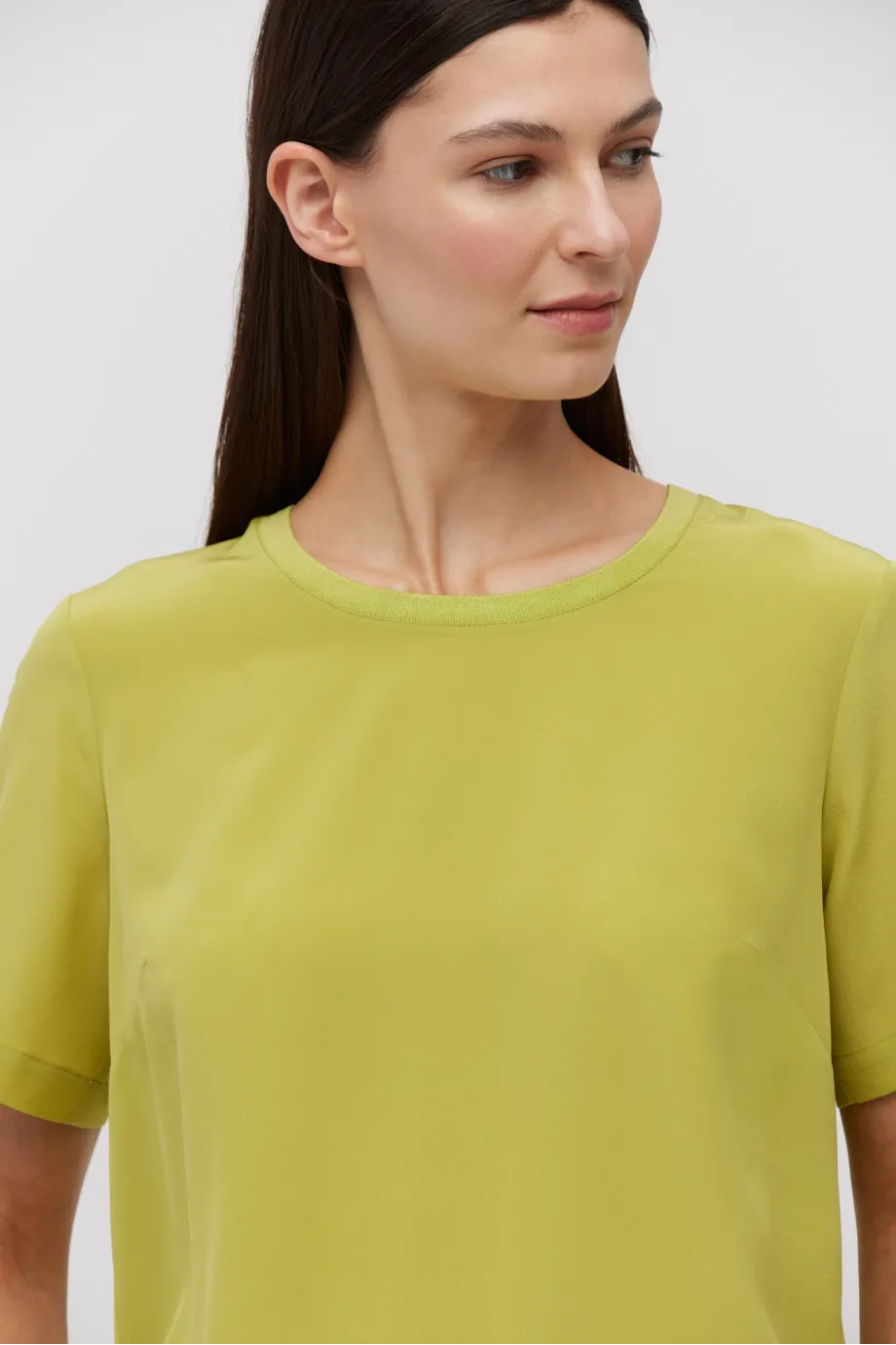Bluză din mătase Brigitte Lime Bluză din mătase Brigitte Lime