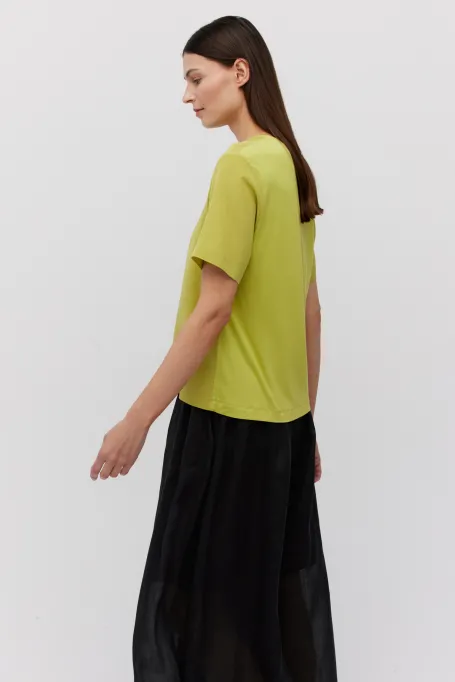 Bluză din mătase Brigitte Lime