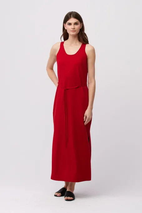 Rochie de mătase roșie