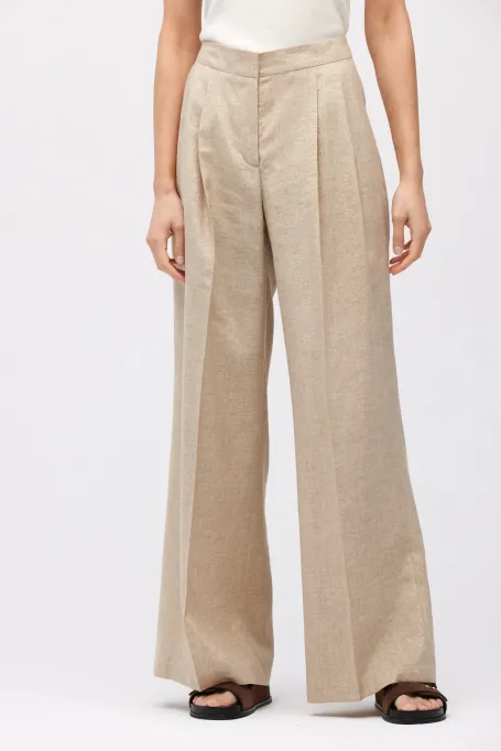 Pantaloni bej din in Pantaloni bej din in