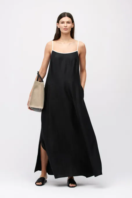 Rochie neagra din in