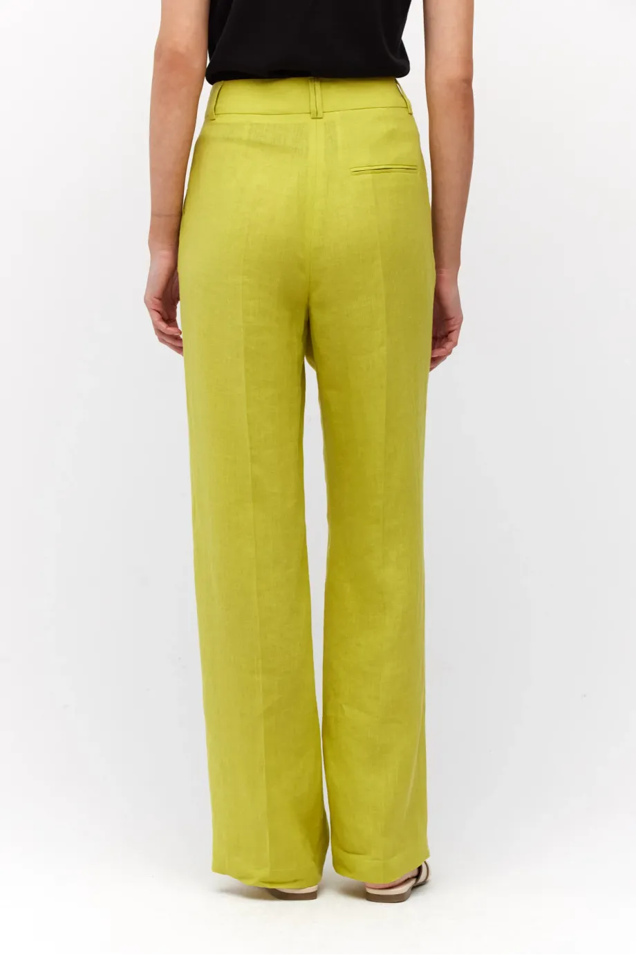 Pantaloni largi din in tei Pantaloni largi din in tei