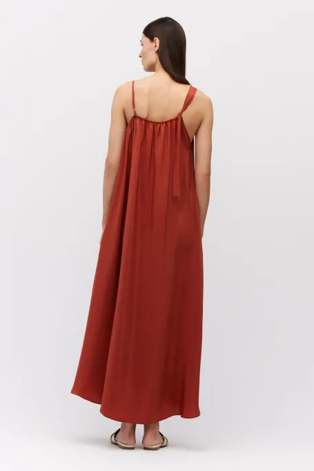 Rochie lejeră din mătase trapez