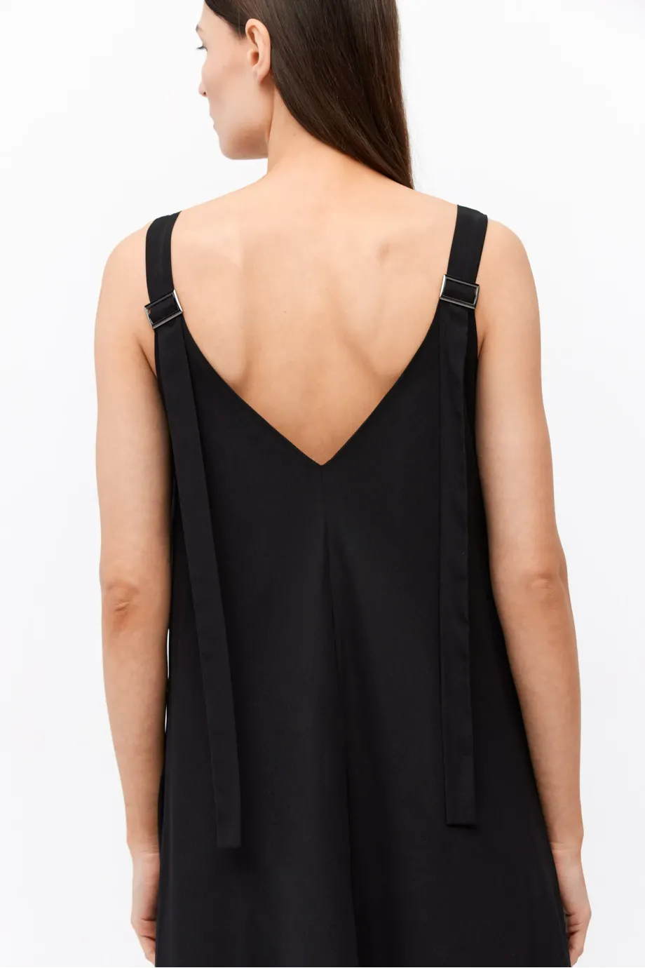Rochie maxi neagră din mătase, în formă de trapez Rochie maxi neagră din mătase, în formă de trapez