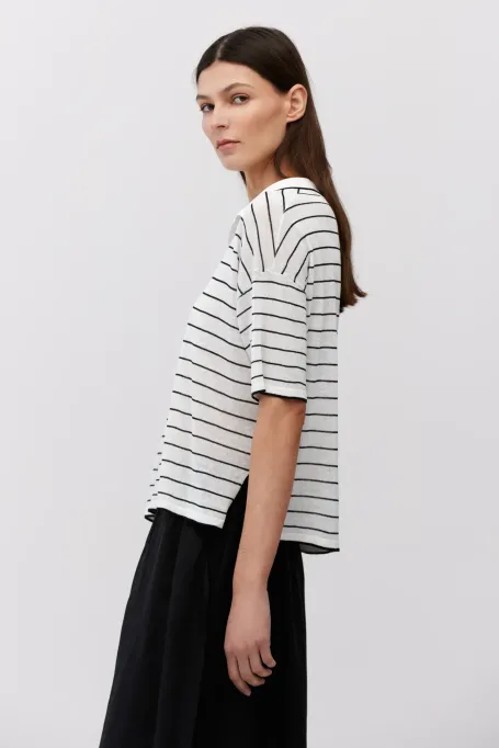 Tricou polo cu dungi