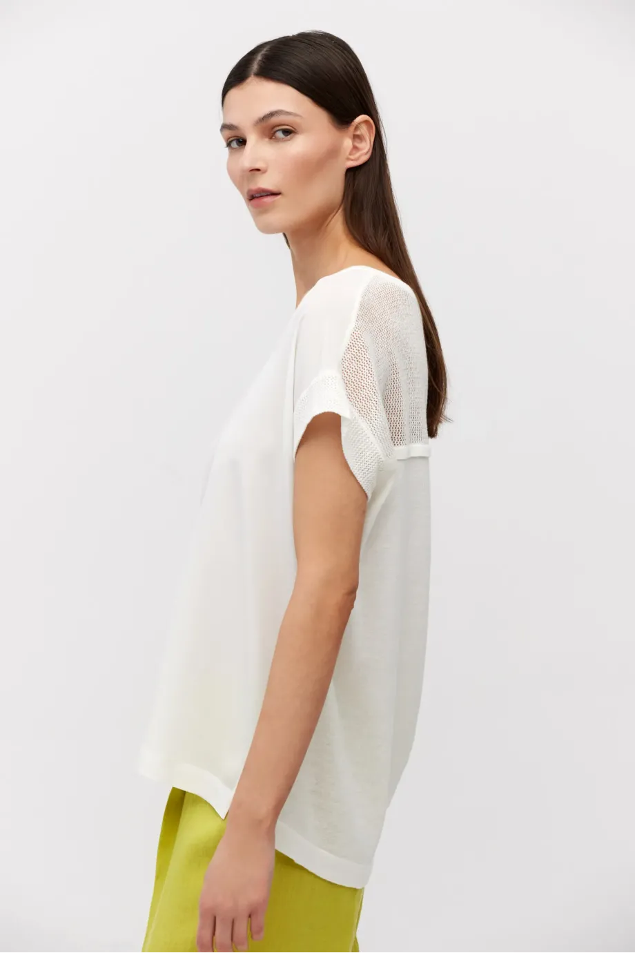 Bluza alba din matase tricotata Bluza alba din matase tricotata