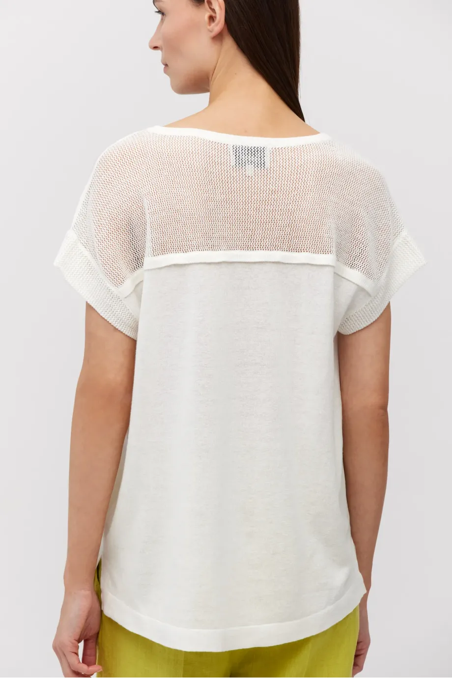 Bluza alba din matase tricotata Bluza alba din matase tricotata