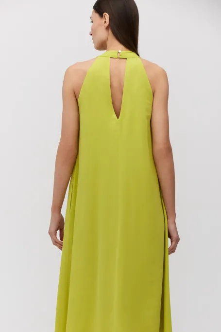 Rochie de mătase verde lime