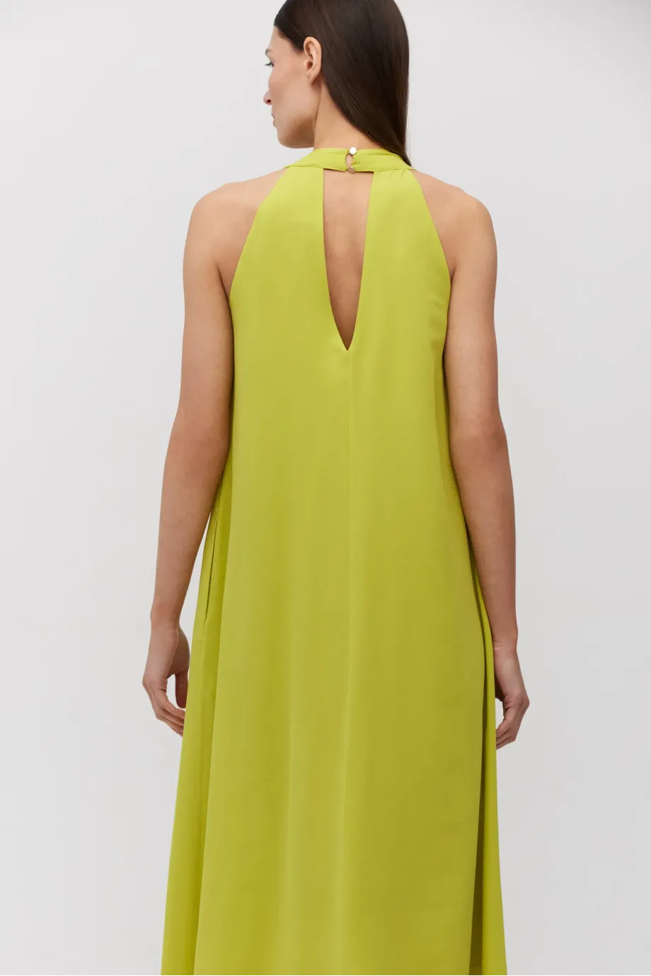 Rochie de mătase verde lime Rochie de mătase verde lime