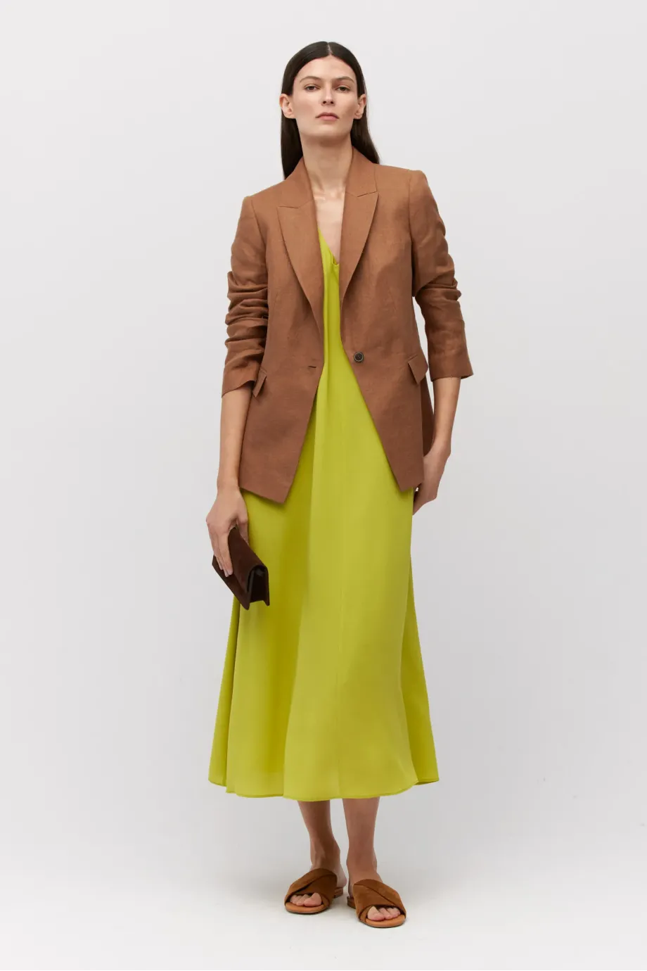 Rochie de mătase verde lime Rochie de mătase verde lime