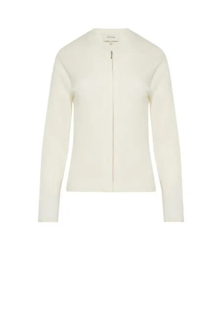 Cardigan cu fermoar din cașmir