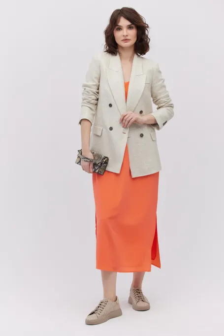 Rochie midi din mătase