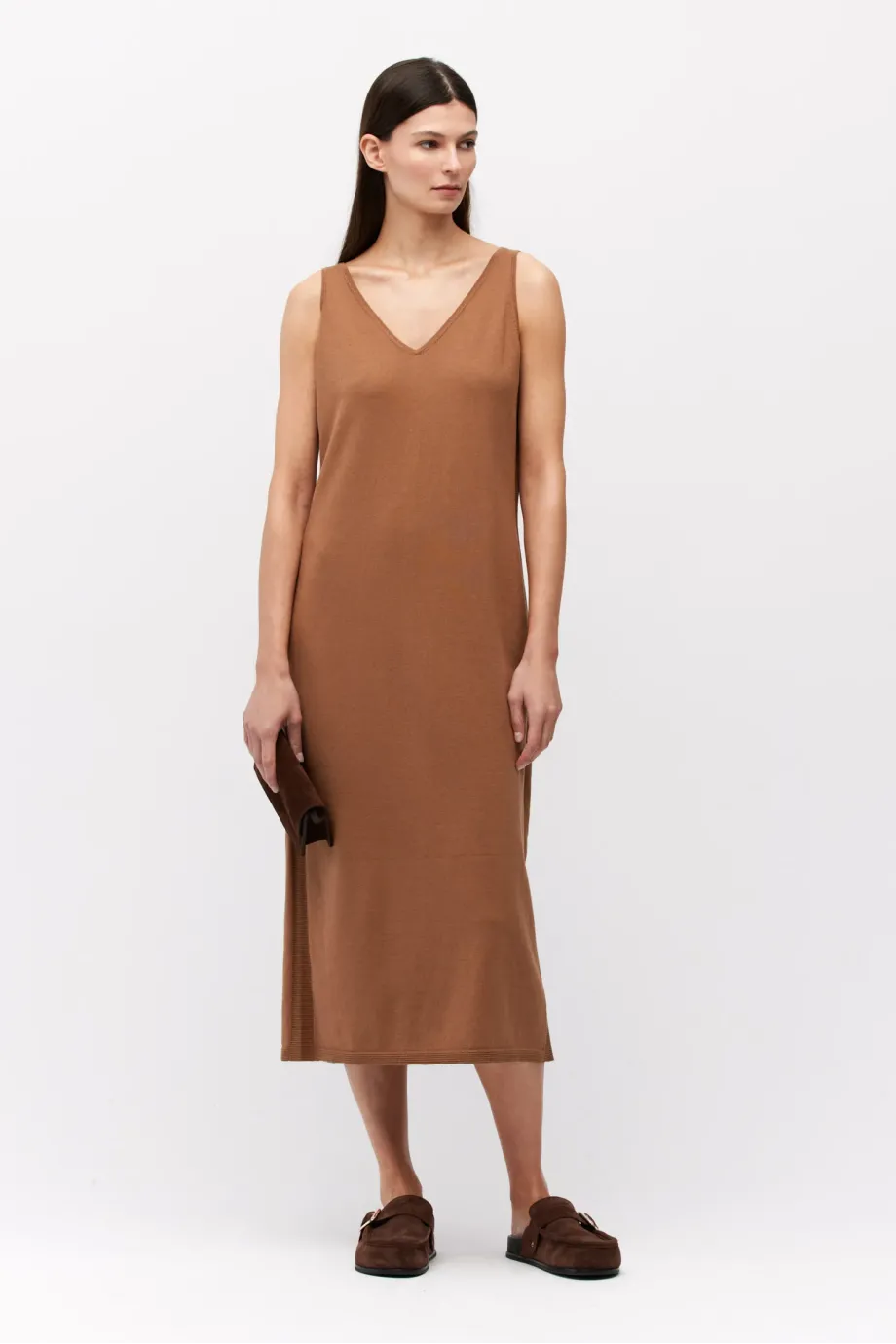 Rochie de mătase maro Rochie de mătase maro