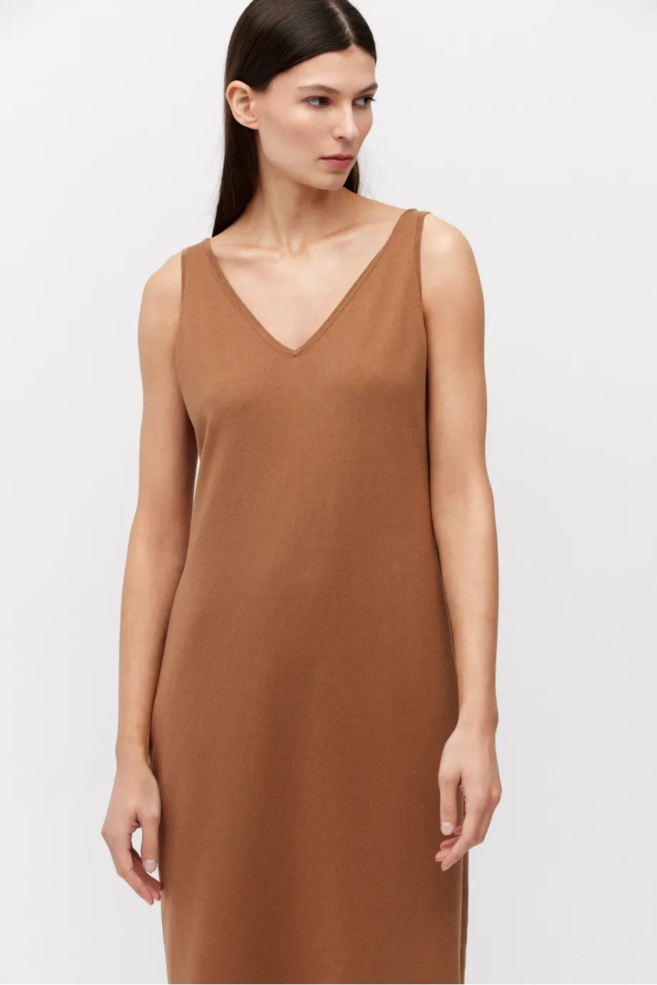 Rochie de mătase maro Rochie de mătase maro
