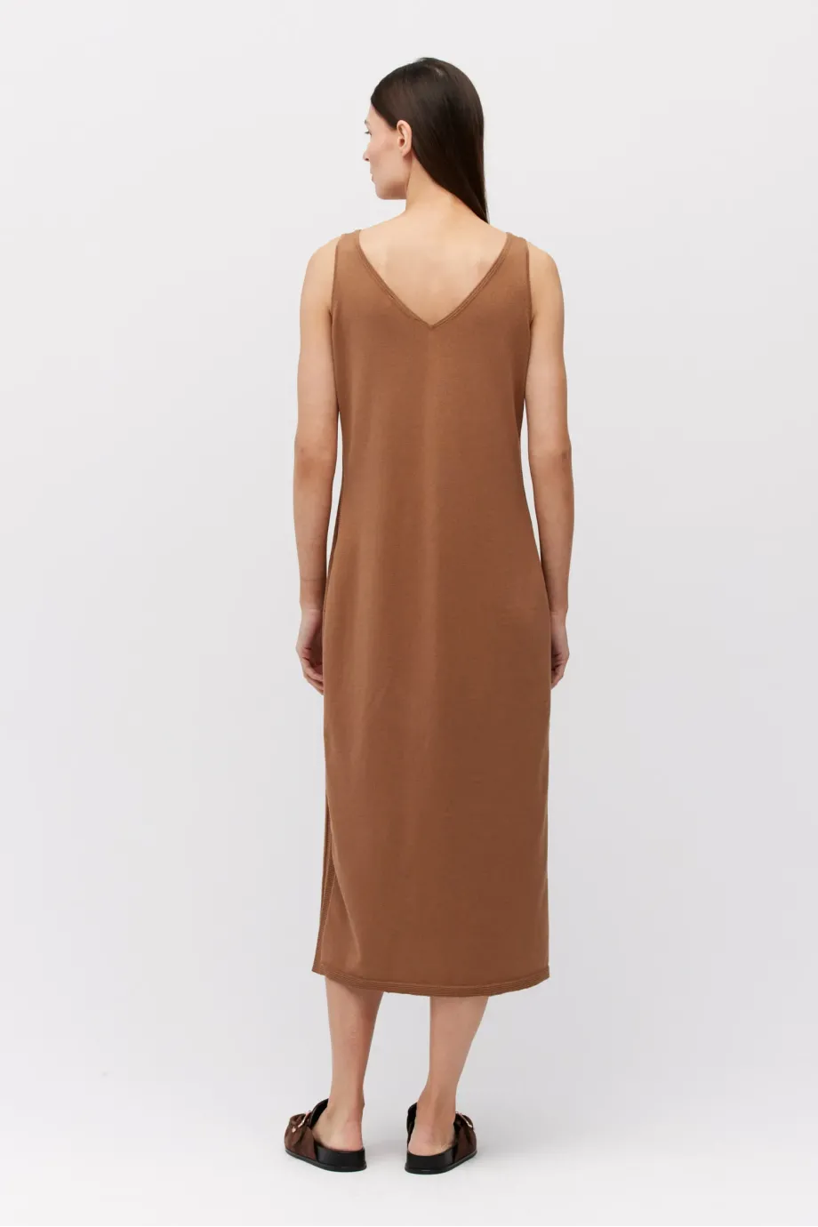 Rochie de mătase maro Rochie de mătase maro
